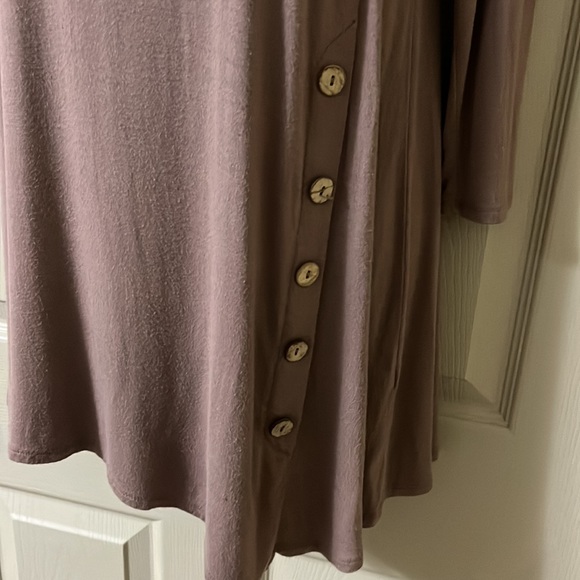 Super soft long knit - dark mauve color - Picture 2 of 3